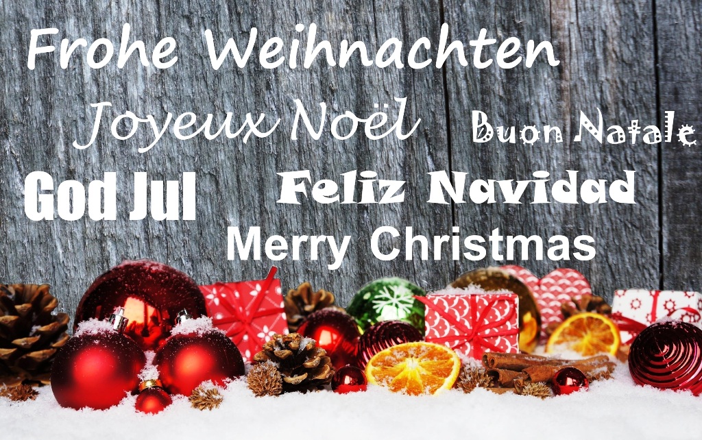 frohe weihnachten international