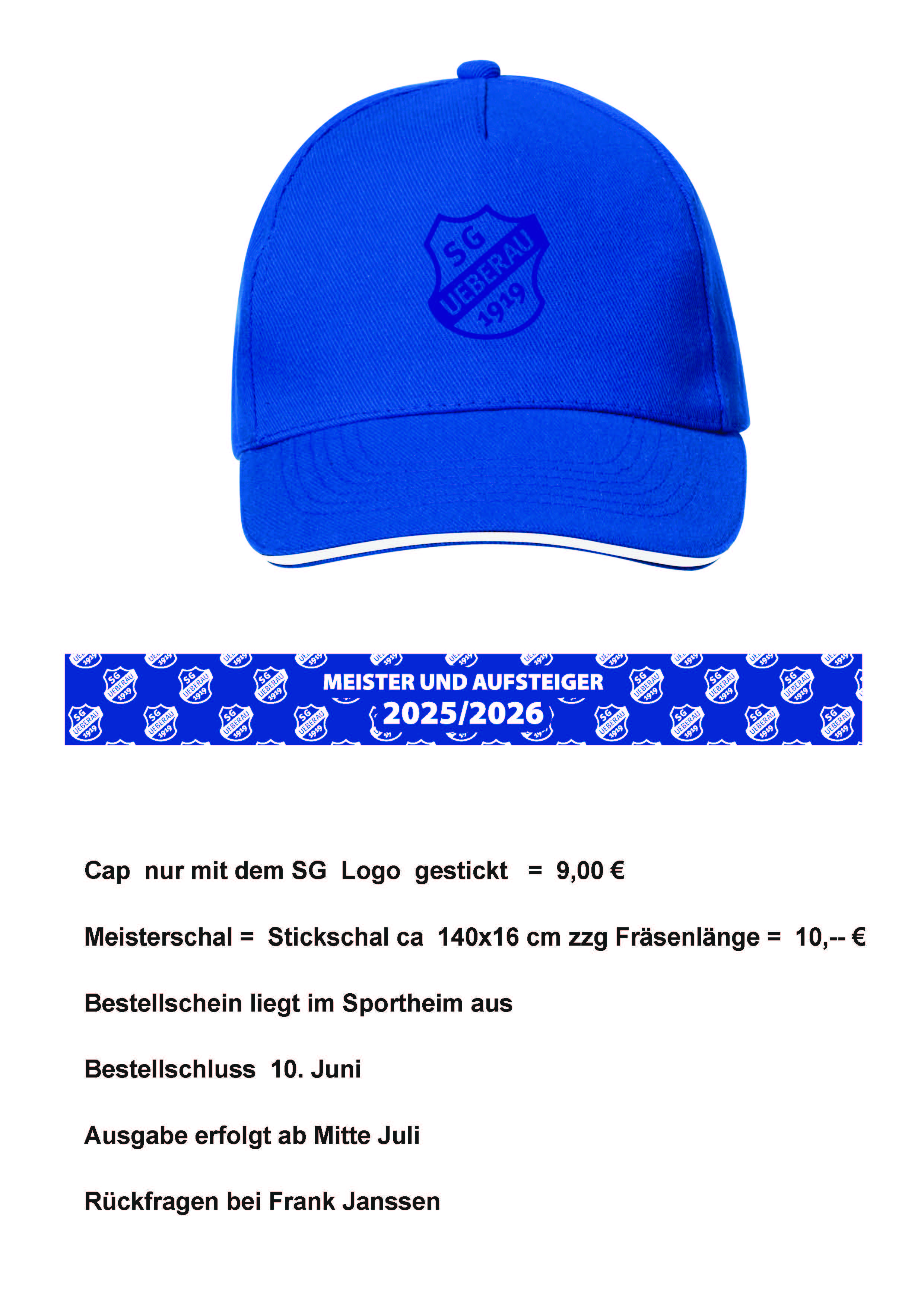 SG Cap und Schal